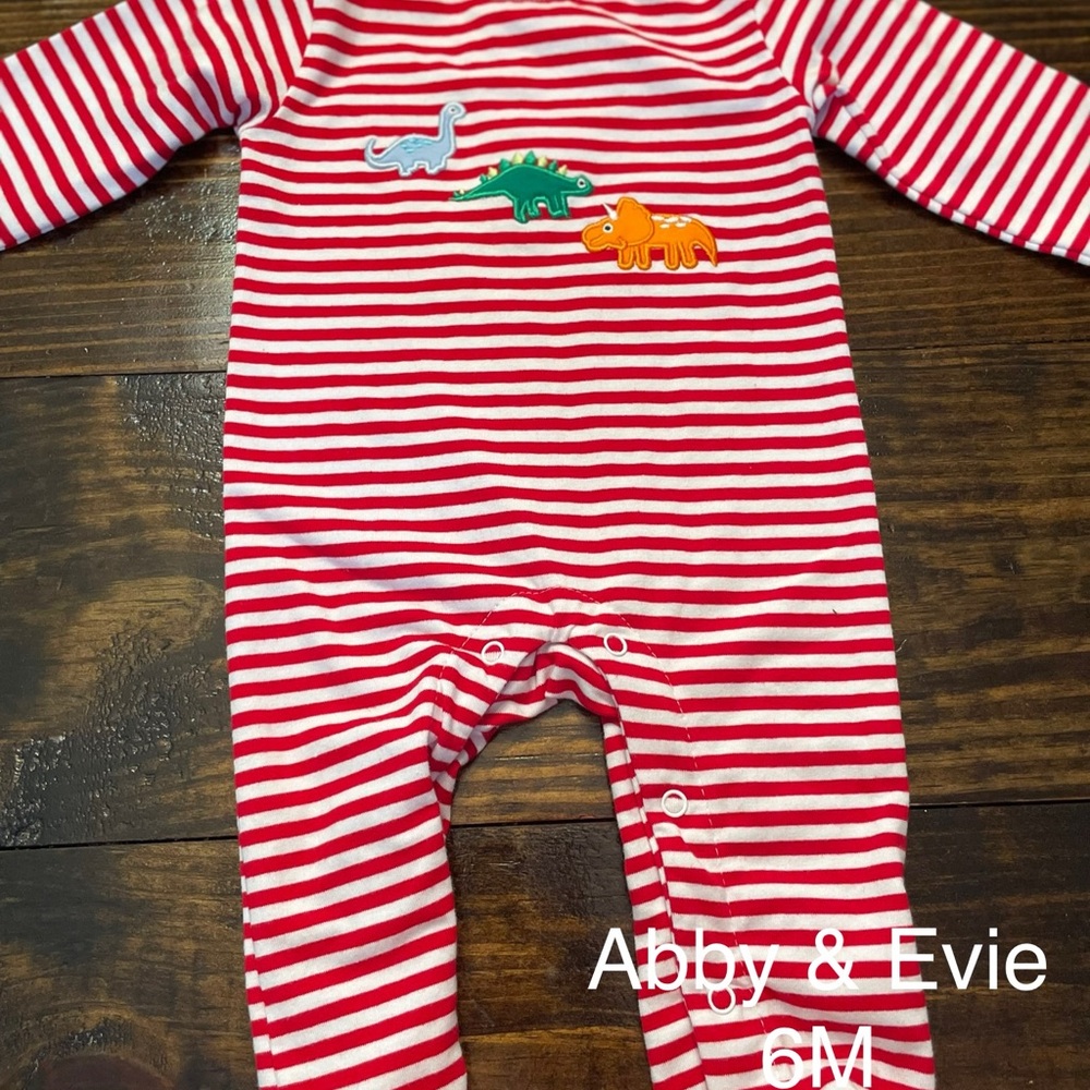 Red Striped Kids One Piece